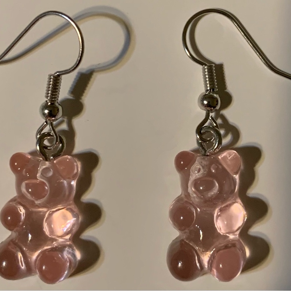 Earrings. Pink Gummy Bear Earrings